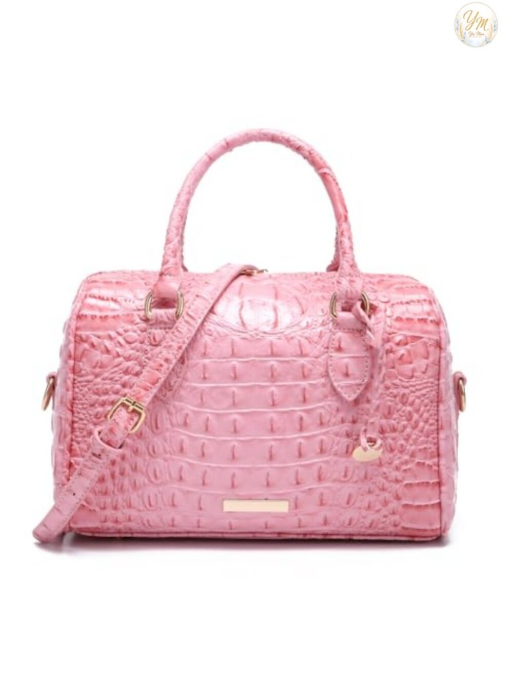 Vegan Leather Crocodile Embossed Tote Bag Women Satchel Purse Top Handle